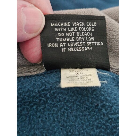 Polar Edge Men's Large Quarter-Zip Fleece Pullover Blue & Gray - Picture 6 of 7